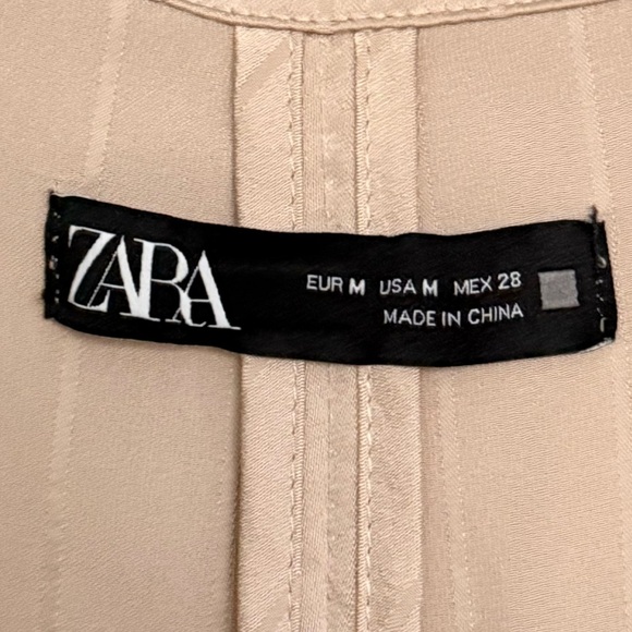 Zara Light Tan Shirt size Medium - Picture 3 of 11